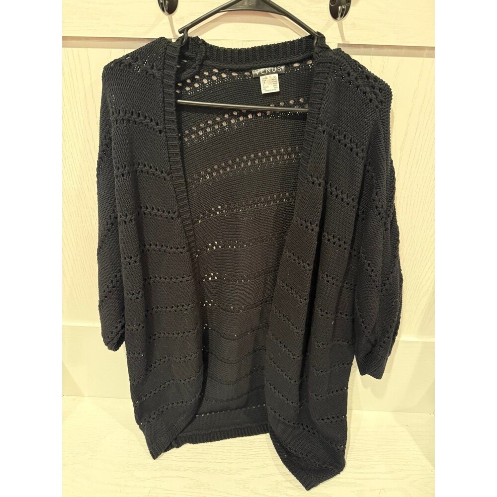 Venus black cocoon cardigan size medium large M/L
